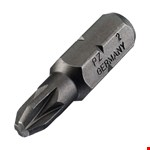 Witte pozidriv bit [10x] - gereduceerde kop - 1/4" - PZ 2 - 25 mm