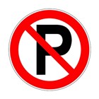 Brady verbodssticker - rond 20 cm - parkeer -P- - 800222