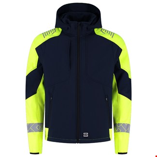 Tricorp Softshell Capuchon Reflective Redefined 406111 Ink/Yellow - maat XXL