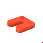 Gebr. Bodegraven drukplaten - met sleuf - 15 mm - kunststof - oranje - 48 st