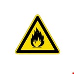 Brady waarschuwingssticker [7x] -  driehoek 5 cm - brandg.stof. - 800238