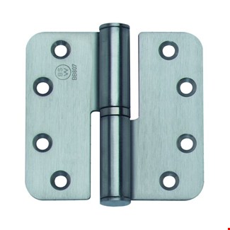 BSW kogelstiftpaumelle - BB 807 GV RD - 89x89x3 mm - draairichting 1 - afgeronde hoeken - gegalvaniseerd