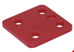Gebr. Bodegraven drukplaten - zonder sleuf - 5 mm - kunststof - rood - 192 st