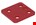 Gebr. Bodegraven drukplaten - zonder sleuf - 5 mm - kunststof - rood - 192 st