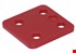 Gebr. Bodegraven drukplaten - zonder sleuf - 5 mm - kunststof - rood - 192 st