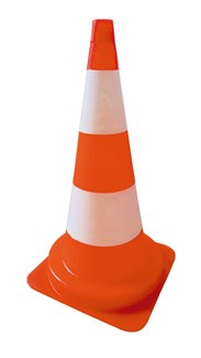 Ivana verkeerskegel - PVC oranje / wit - 75 cm hoog