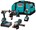 Makita combiset boren/(slag)schroeven/slijpen/reciprozagen - DLX4157TX1 - 18 V - 2x5,0 Ah accu en snellader - in tas