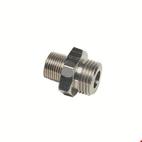 Legris - dubbele nippel - 1/4" x 1/4" - BSPP/BSPT -  0192 13 13