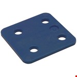 Gebr. Bodegraven drukplaten - zonder sleuf - 4 mm - kunststof - blauw - 192 st
