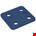 Gebr. Bodegraven drukplaten - zonder sleuf - 4 mm - kunststof - blauw - 192 st