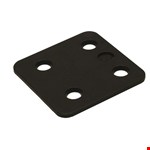 Gebr. Bodegraven drukplaten - zonder sleuf - 3 mm - kunststof - zwart - 240 st