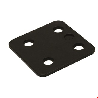 Gebr. Bodegraven drukplaten - zonder sleuf - 3 mm - kunststof - zwart - 240 st