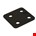 Gebr. Bodegraven drukplaten - zonder sleuf - 3 mm - kunststof - zwart - 240 st
