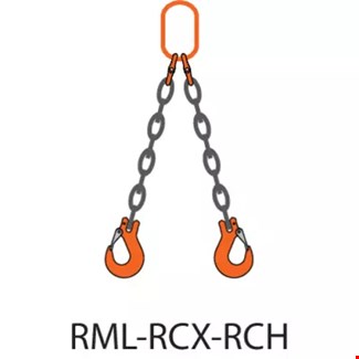 REMA kettingen 2-sprong - RML= topschalm - RCH = haak met clip - in opbergbox