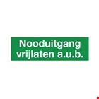 Reddingsteken Nooduitgang Vrijlaten bord 90x250
