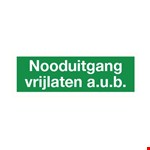 Reddingsteken Nooduitgang Vrijlaten bord 90x250