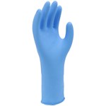 Showa 7585PF 100% nitril wegwerphandschoen (50x) blauw maat M