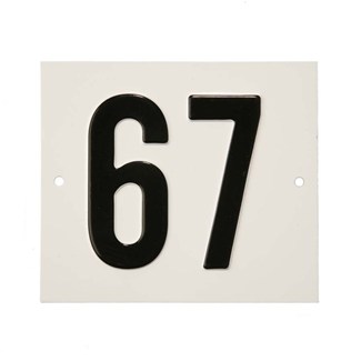 Besbo huisnummerplaat - Nr. 67 - aluminium