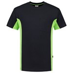 Tricorp T-shirt Bi-Color - Workwear - 102002 - marine blauw/limoen groen - maat L