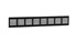 Nedco op-/inbouw plintrooster - 400x60mm - zwart - aluminium