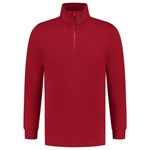 Tricorp sweater ritskraag - Casual - 301010 - rood - maat S
