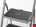 Altrex huishoudtrap - Cromato Silver - met hoge steunbeugel - max. werkhoogte 2,70 m - 1 x 3 treden