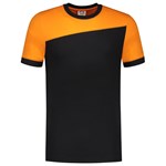 Tricorp 102006 T-shirt bicolor Naden - zwart/oranje - maat M