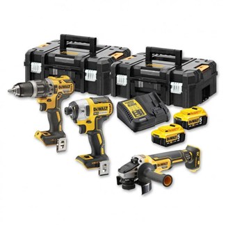 DeWALT DCK384P2T-QW 18V XR accu combiset incl. accu's en lader in koffers