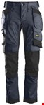 Snickers Workwear 6241 Stretch Werkbroek met holsterzakken blauw/zwart - maat 46