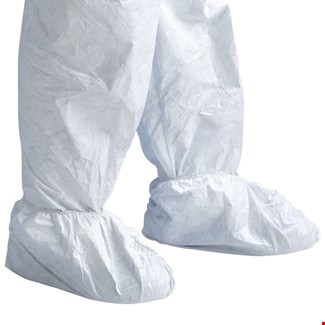 Tyvek overtrekschoen met elastiek wit - one size
