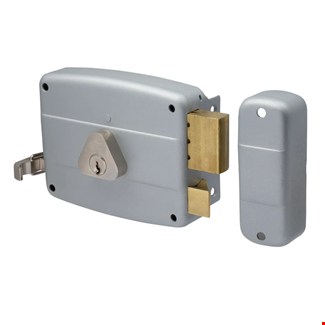 Cisa 50421 oplegsloten met vaste buitencilinder zilver