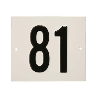Besbo huisnummerplaat - Nr. 81 - aluminium
