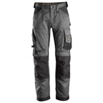 Snickers Workwear 6351 Stretch Loose Fit Werkbroek grijs/zwart - maat 46