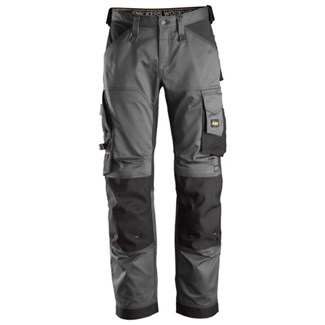 Snickers Workwear 6351 Stretch Loose Fit Werkbroek grijs/zwart - maat 46