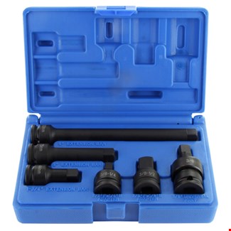 Action DO640110601 slagadapterset [7-delig] 3/8" in spuitgietkoffer