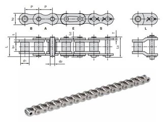 Donghua - Rollenketting - Inox - Simplex - BS
