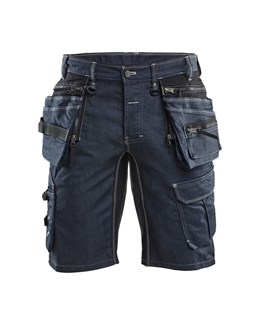 Blåkläder X1900 short denim stretch blauw/zwart maat 48