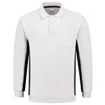 Tricorp polosweater Bi-Color - Workwear - 302001 - wit/donkergrijs - maat XL