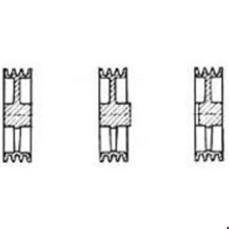 V-Riemschijf Voorgeboord 2 Spa 125