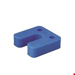 Gebr. Bodegraven drukplaten - met sleuf - 20 mm - kunststof - blauw - 48 st 