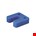 Gebr. Bodegraven drukplaten - met sleuf - 20 mm - kunststof - blauw - 48 st 