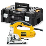 DeWALT DW331KT-QS 701W decoupeerzaag met beugel in TSTAK koffer 