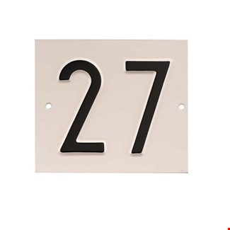 Besbo huisnummerplaat - Nr. 27 - aluminium