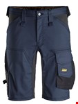 Snickers Workwear stretch korte broek - 6143 - donkerblauw/zwart - maat 54