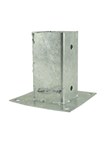 Gebr. Bodegraven paalhouder - op plaat - 91 x 91 x 150 mm - verzinkt