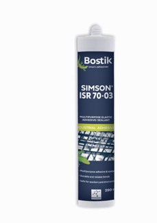 Bostik kit/lijm/afdichtingsmiddel - ISR 70-03 - 290 ml koker - zwart