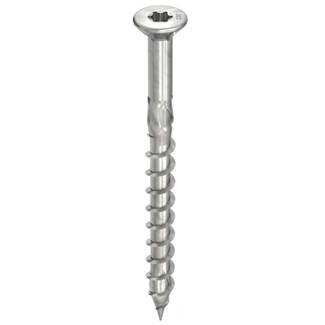 HECO TOPIX-plus vlonderschroeven - platkop RVS A2 - 5x80 mm - Torx T-20 (HD20) - deeldraad - 200 st