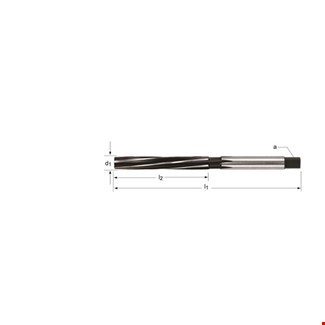 DORMER HSS handruimer - met cilindrische schacht - DIN 206 B - stoomontlaten groeven