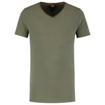 Tricorp T-Shirt V-hals heren - Premium - 104003 - legergroen - XXL
