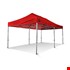 Grizzly werktent - GO-WORK 40 - 3x6 m - alum. frame smalle voet - rood